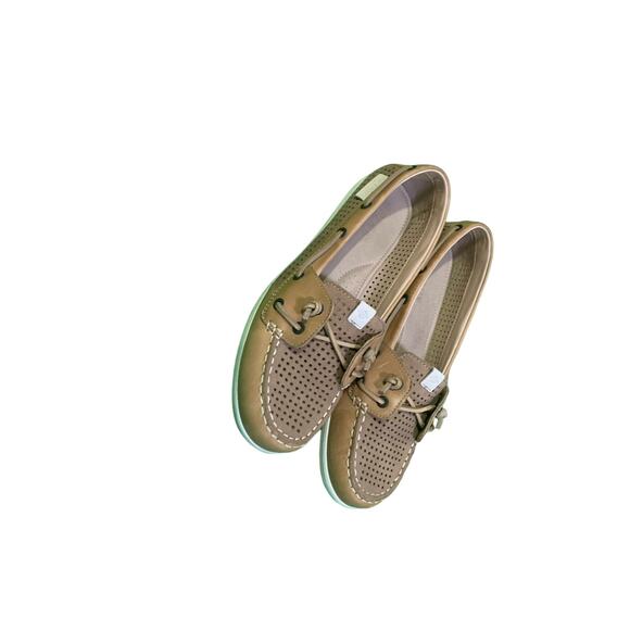 New Sperry Coil Ivy Perf Leather Tan women’s boat shoes size 8 - Picture 4 of 10